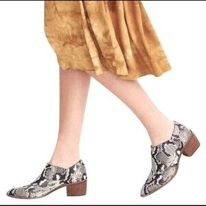 Madewell Sonia Low Leather Snakeskin Chelsea Boots NWOB